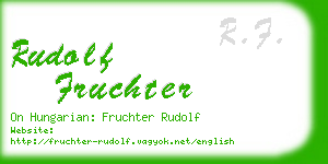 rudolf fruchter business card